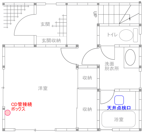 nakaさま邸1F平面図