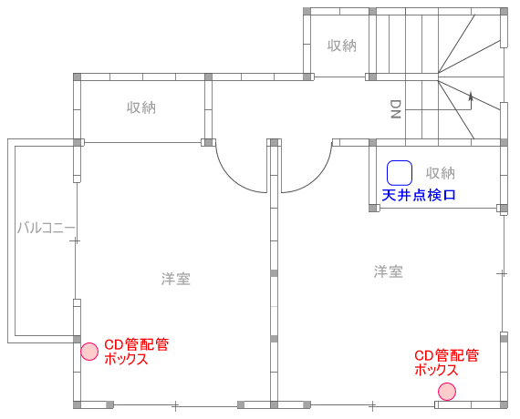 nakaさま邸3F平面図